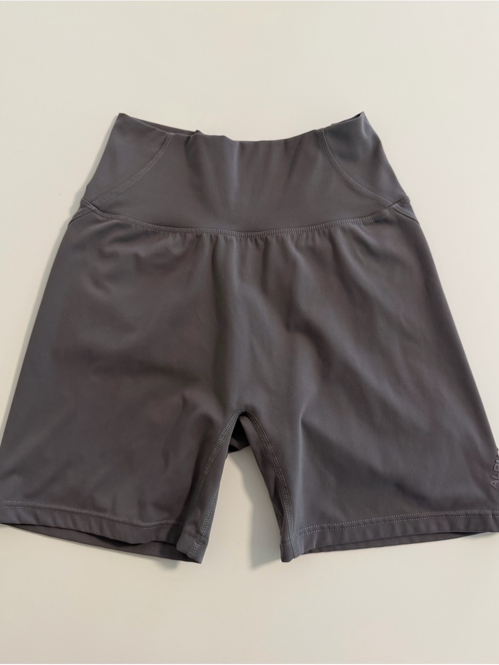 Alphalete Charcoal High-Waist Bike Shorts